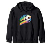 Pallone da Calcio Arcobaleno Volante Che Taglia l'aria Felpa con Cappuccio