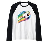 Pallone da Calcio Arcobaleno Volante Che Taglia l'aria Maglia con Maniche Raglan