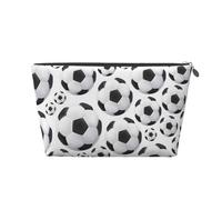 Pallone da calcio bianco e nero, Borsa da toilette Borsa per trucco Borsa per cosmetici Borsa da toilette da viaggio portatile