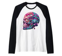 Pallone da Calcio con Teschio Fino a Morire, da Donna e Ragazza Maglia con Maniche Raglan
