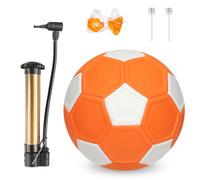 Pallone da Calcio Curvo, 20cm Eva Gomma Swerve Calcio, Pallone Curvo per Bambini con Pompa, Rete, 2 Aghi da Palla, Pallone Leggero per Allenamento Interni ed Esterni, per Ragazzi e Ragazze 6-12 Anni