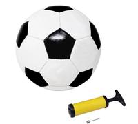 Pallone da Calcio da Allenamento o Partita Colore Bianco Misura 5 con Pompa Portatile