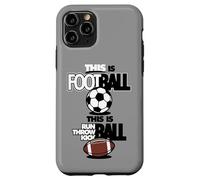 Pallone da calcio divertente con scritta "This Is Football This Is Run" Custodia per iPhone 11 Pro