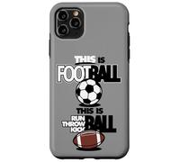 Pallone da calcio divertente con scritta "This Is Football This Is Run" Custodia per iPhone 11 Pro Max