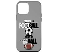 Pallone da calcio divertente con scritta "This Is Football This Is Run" Custodia per iPhone 12 mini