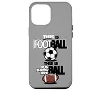 Pallone da calcio divertente con scritta "This Is Football This Is Run" Custodia per iPhone 12 Pro Max