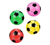 Pallone da Calcio Gonfiabile Plastico, per Ragazzo Ragazza 4 Pezzi | Gioco Leggero Rimbalzante, per i Educazione Fisica e Uso Interno su Prato o Acqua Colore Casuale
