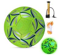 Pallone da calcio in fluorescenza, Palline riflettenti - misura 5 con pompa per il gioco regolare e l'allenamento, Palla da calcio partita standard