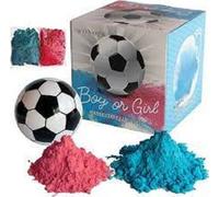 PALLONE DA CALCIO IN PLASTICA BABY SHOWER CELESTE 15 CM RIVELAZIONE SESSO