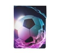 Pallone da calcio infuocato stampato, Custodia per laptop in pelle PU, borsa per notebook, custodia per laptop, custodia per tablet