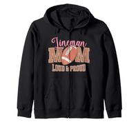Pallone da Calcio Lineman Mom Loud & Proud Felpa con Cappuccio