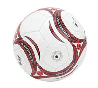 Pallone da calcio n. 5 spesso, pallone da allenamento in PVC per esercitazioni e partite, design con motivo rosso fuoco e rivestimento interno in gomma di alta qualità, dimensione