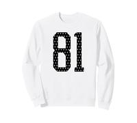 Pallone da Calcio Numero 81 della Squadra Sportiva per Il Compleanno dell'81° Jersey Felpa