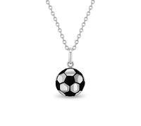 Pallone Da Calcio Per Bambini / Bambine Ciondolo / Collana - Argento Sterlingo