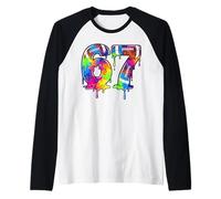 Pallone da Calcio per Bambini, Meme 67, Numero Sei, Numero 6, Sette, 7, Gelato, gocciolatine Maglia con Maniche Raglan