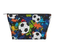 Pallone da calcio sportivo atletico, Borsa da toilette Borsa per trucco Borsa per cosmetici Borsa da toilette da viaggio portatile