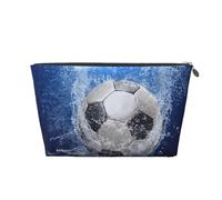 Pallone da calcio stampato ad acqua, Borsa da toilette Borsa per trucco Borsa per cosmetici Borsa da toilette da viaggio portatile