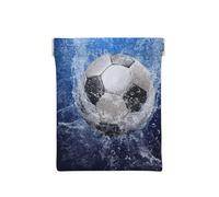 Pallone da calcio stampato ad acqua, Spremere il portafoglio superiore da donna Borsa portaoggetti Piccola portamonete Portamonete