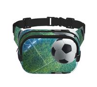 Pallone da calcio stampato, Marsupio quadrato a doppio strato, borsa da viaggio, marsupio casual