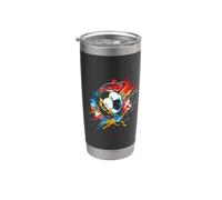 Pallone da calcio Streetart Tiro di rigore Bicchiere termico in acciaio inox doppia parete