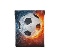 Pallone da calcio su fuoco e acqua, Spremere il portafoglio superiore da donna Borsa portaoggetti Piccola portamonete Portamonete