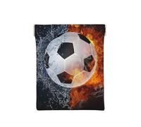 Pallone da calcio sull'acqua del fuoco, Spremere il portafoglio superiore da donna Borsa portaoggetti Piccola portamonete Portamonete