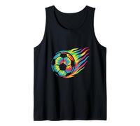 Pallone Da Calcio Tie Dye Arcobaleno Con Fiamme Colorate Canotta