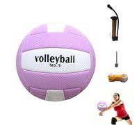 Pallone da pallavolo misura 5, in pelle PU, morbida, per interni ed esterni, pallavolo ricreativo con pompa, borsa a rete e ago per palloni, per interni ed esterni, spiaggia, piscina, acqua, sabbia