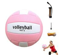 Pallone da pallavolo misura 5, in pelle PU, morbida, per interni ed esterni, palline da pallavolo ricreative con pompa, borsa a rete e ago per palloni, per interni ed esterni, spiaggia, piscina, acqua