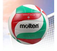 Pallone da pallavolo ufficiale Molten, misura standard 5, durevole, tocco morbido, volo stabile, cucito a macchina in PU, design speciale per adulti, adolescenti e principianti, per uso indoor/all'ape