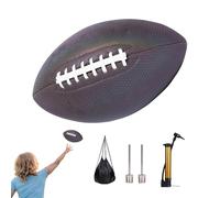 Pallone da Rugby brillante - Pallone da Rugby di taglia ufficiale, pallone da allenamento durevole, pallone da Rugby luminoso brillante - Pallone da Rugby in pelle PU interna ed esterna -