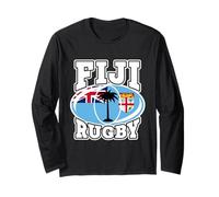 Pallone da Rugby con Palma Fiji Bandiera Fijian Pride Maglia a Manica