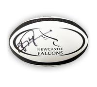Pallone da rugby dei Newcastle Falcons autografato da Jonny Wilkinson