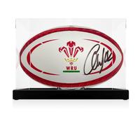 Pallone da rugby del Galles autografato da Alun Wyn Jones. In vetrina