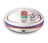 Pallone da rugby dell'Inghilterra autografato da Martin Johnson