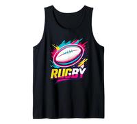 Pallone da Rugby Splash Colorful Sport Game Graphic Design Logo Canotta
