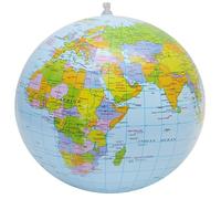 Pallone da spiaggia Globe, Pallone gonfiabile, Mappamondo in PVC, da spiaggia gonfiabile da 16 pollici con mappa topografica, globo, pallone da per bambini, aula scolastica, geografia