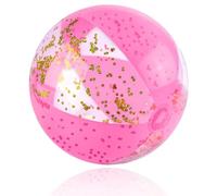 Pallone da Spiaggia Gonfiabile, 20 IN Palloni Da Spiaggia Gonfiabili Glitterati, Palla Ggonfiabile Bambini, Paillettes Palloni Gonfiabili, per Sport All'aria Aperta, Giochi D'acqua (Polvere d'oro)