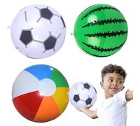 Pallone da spiaggia, pallone da spiaggia gonfiabile | Pallone da biliardo per bambini 3 pezzi | Palloncini gonfiabili per piscina da 12 pollici, pallone da parco giochi, decorazioni per feste