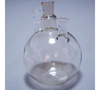Pallone di distillazione a fondo piatto a 3 colli in vetro borosilicato - Pallone di ebollizione da laboratorio for reazioni chimiche e processi di distillazione(3000ml)