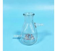 Pallone filtrante con tubulatura laterale da 125 ml, Pallone triangolare con tubo laterale superiore e inferiore, Bottiglia Erlenmeyer filtrante