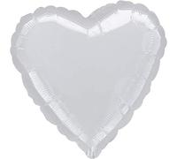 Anagram Pallone foil 17""-42 cm Cuore Argento CONFEZIONATO SINGOLARMENTE, 7A1057601