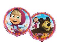 Anagram- Pallone Foil 18"-45 Cm Masha And Orso-Non Confezionati, Multicolore, 7AL18023