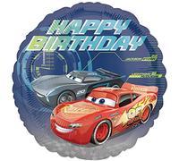 Pallone foil Standard 17"" - 42 cm Cars Happy Birthday