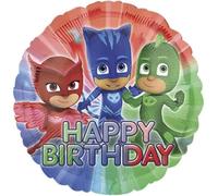 Pallone foil standard 17"" - 42 cm Happy Birthday Superpigiamini - PJ Mask
