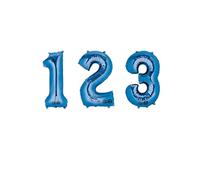 Pallone foil Supershape 34"" - 86 cm Numero 6 Blue