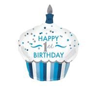 Pallone foil Supershape 36"" - 91 cm 1° compleanno Cupcake Boy