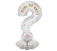 Pallone GIGANTE a Forma di Punto interrogativo 76x166cm - Gender Reveal Question