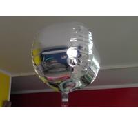 PALLONE MYLAR ARGENTO ROTONDO A SPECCHIO 80 CM