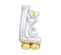 PALLONE MYLAR GIGANTE LOVE BIANCO 73X147 CM sagoma SAN VALENTINO FESTA PARTY
